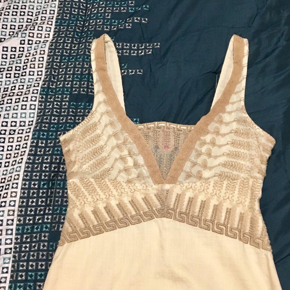 Beautiful cream and tan short dress